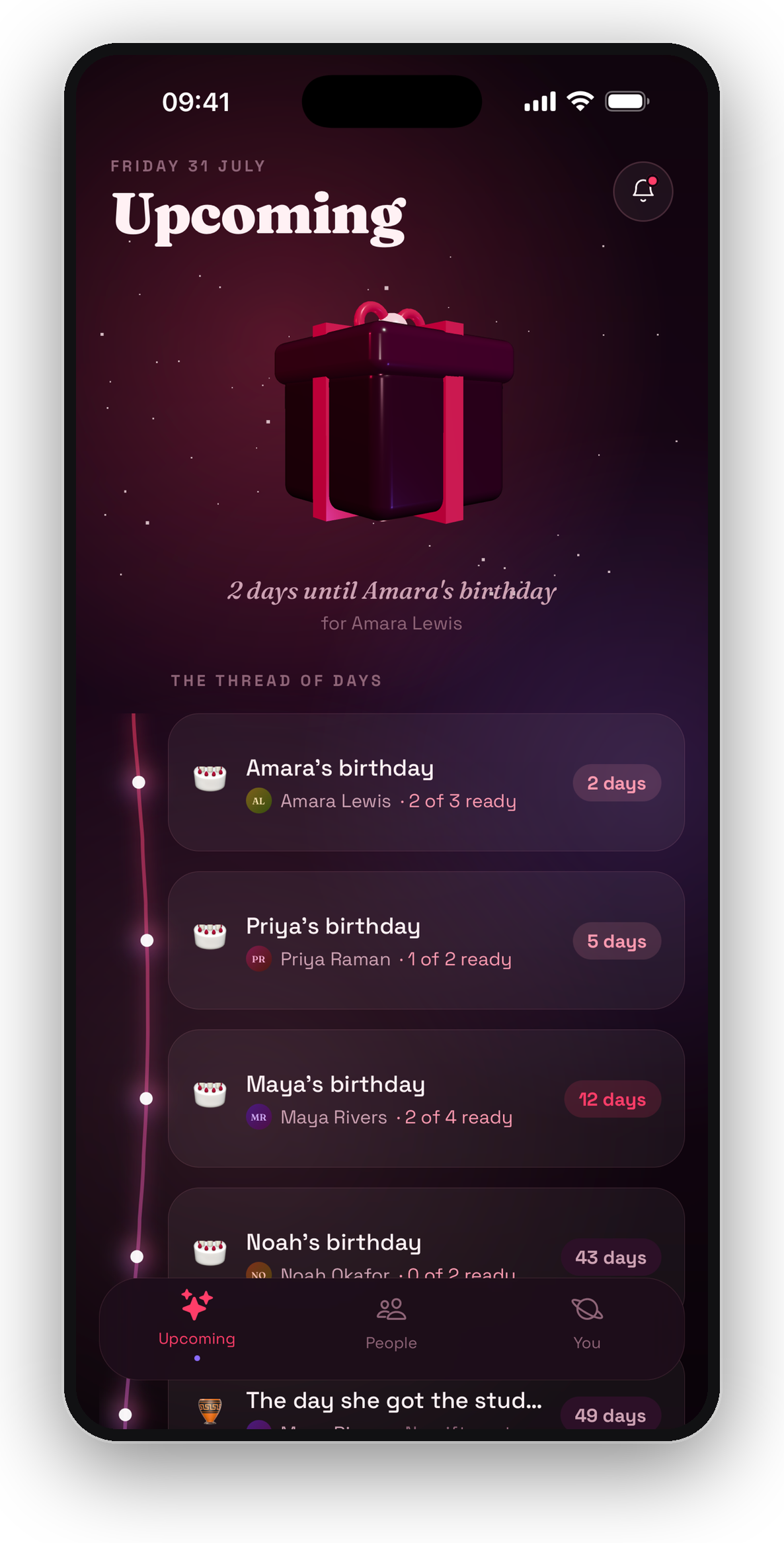 Gift It: Everything ahead of you, counted in days